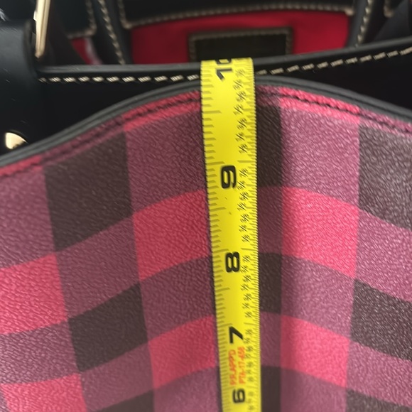 Dooney & Bourke Pink and Black Plaid Handbag - Picture 9 of 9
